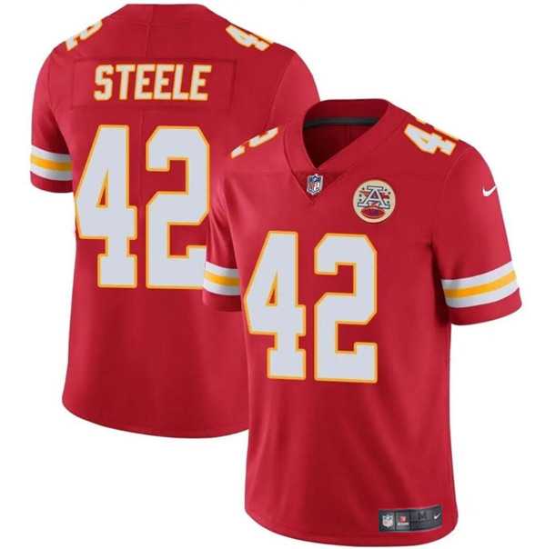 Men & Women & Youth Kansas City Chiefs #42 Carson Steele Red Vapor Untouchable Limited Football Stitched Jersey,We sell and wholesale Men & Women & Youth Kansas City Chiefs #42 Carson Steele Red Vapor Untouchable Limited Football Stitched Jersey on line form chian!